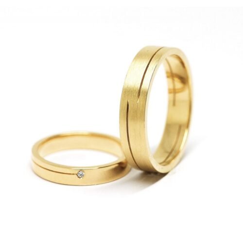 Aros de matrimonio Oro18k. Romance de la luna