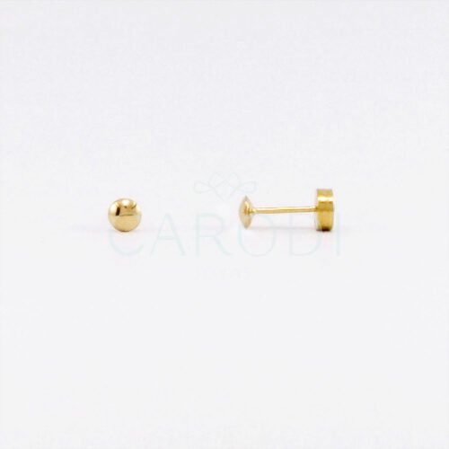 Aretes lentejitas de Oro 18k para bebé