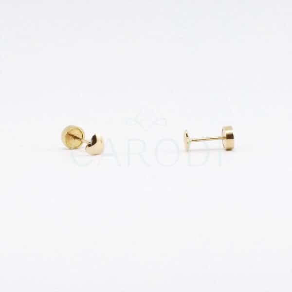 Aretes corazones de Oro 18k para bebé