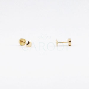 Aretes corazones de Oro 18k para bebé