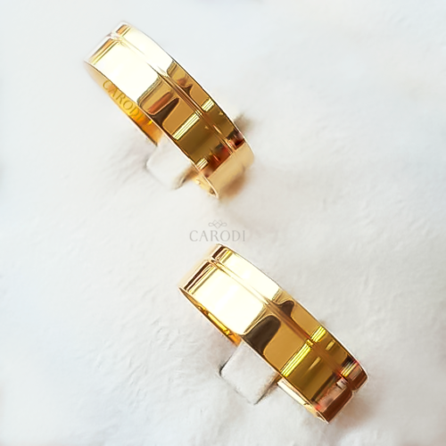 Aros de matrimonio Oro18k. I love Cardiff