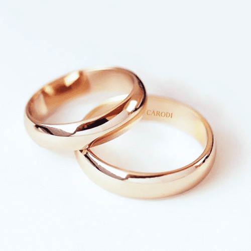 Aros de matrimonio Oro18k. Estilo Inglés. Amor eterno