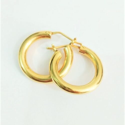 Argollas de Oro 18k. Argollas tubo mujer