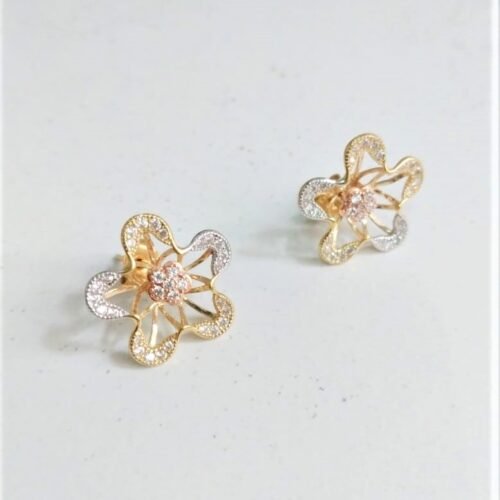 Aretes flor Oro