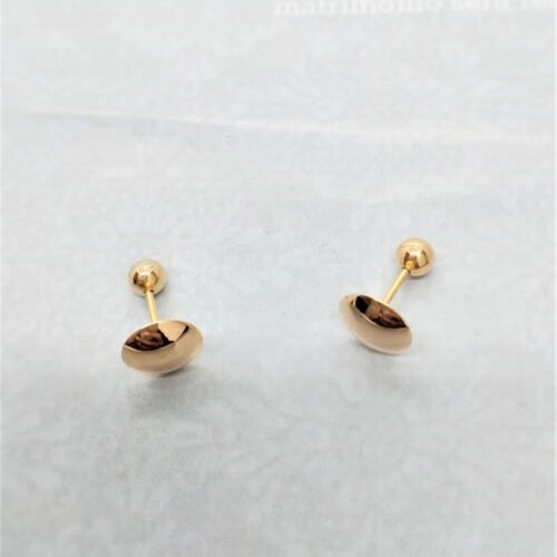 Aretes de Oro 18k Lentejas grandes