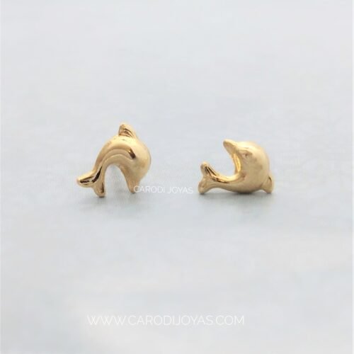 Aretes de Oro 18k para mujer Delfín