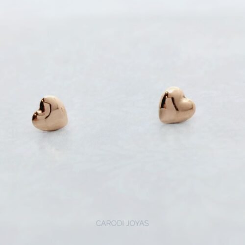 Aretes de Oro 18k para mujer Corazón bombón