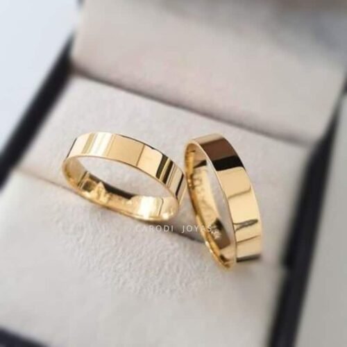 Aros de matrimonio Oro18k. Estilo cinta.