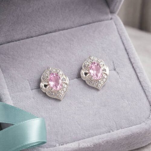 aretes rosados